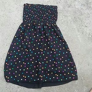 A mini pokadot dress/skirt that's interchangable